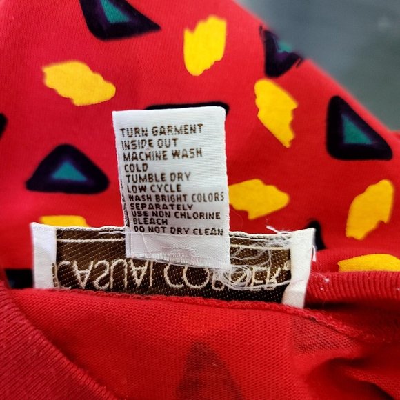 Vintage 90s Casual Corner Size L Colorful Abstract Geo Pattern Crew Neck Tshirt‎ - Picture 6 of 6